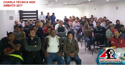 imagen de charla técnica ngk en Ambato
